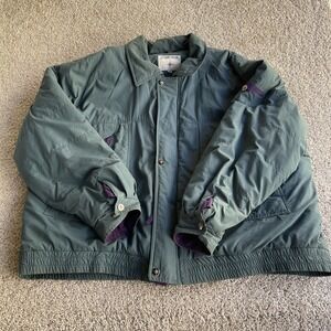 Yukon Trail Jacket Mens 4XLT Green Insulated Snap Front Tall Pockets Winter